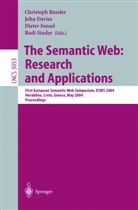 Christoph Bussler, John Davies, John Francis Davies, Dieter Fensel, Rudi Studer - The Semantic Web: Research and Applications, ESWS 2004