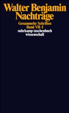 Walter Benjamin, Herman Schweppenhäuser, Hermann Schweppenhäuser, Tiedemann, Tiedemann, Rolf Tiedemann - Gesammelte Schriften. Bd.7