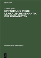 Andreas Blank, Ineiche, Ineichen, Kielhöfe, Kielhöfer - Einführung in die lexikalische Semantik für Romanisten