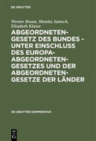 Werne Braun, Werner Braun, Monik Jantsch, Monika Jantsch, Elisabeth Klante - Abgeordnetengesetz, Kommentar