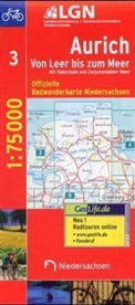 LGL - LGN Radwanderkarte Niedersachsen - Bl.3: LGN Radwanderkarte Niedersachsen - Aurich, Von Leer bis zum Meer