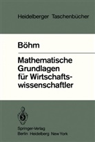V Böhm, V. Böhm, Volker Böhm - Mathematische Grundlagen für Wirtschaftswissenschaftler