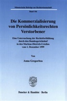 Anna Gregoritza - Die Kommerzialisierung von Persönlichkeitsrechten Verstorbener.