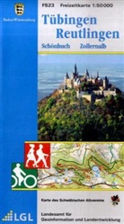 Landesamt für Geoinformation und Landentwicklung B, Landesam für Geoinformation und Landentwi - Topographische Freizeitkarten Baden-Württemberg - Bl.F523: Topographische Freizeitkarte Baden-Württemberg Tübingen, Reutlingen