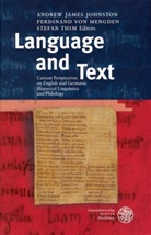 Andrew J. Johnston, Andrew James Johnston, Ferdinand von Mengden, Stefan Thim - Language and Text