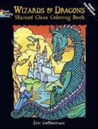 Coloring Books, Dover Coloring Books, Eric Gottesman - Wizards and Dragons Stained Glass Coloring Book