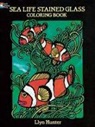 Coloring Books, Llyn Hunter, Sea Life - Sea Life Stained Glass Coloring Book