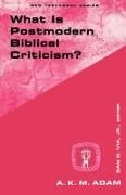 A K M Adam, A. K. M. Adam, Ak Adam, Andrew K Adam, Andrew K. Adam - What Is Postmodern Biblical Criticism?