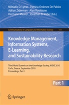 Jonathan B. Imber, Miltiadis D. Lytras, Hermann Maurer, Patrici Ordonez De Pablos, Patricia Ordonez De Pablos, Alan Roulstone... - Knowledge Management, Information Systems, E-Learning, and Sustainability Research