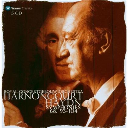 Joseph Haydn (1732-1809), Nikolaus Harnoncourt & Royal Concertgebouw Orchestra Amsterdam - Symphonies 68 & 93-104 (5 CDs)