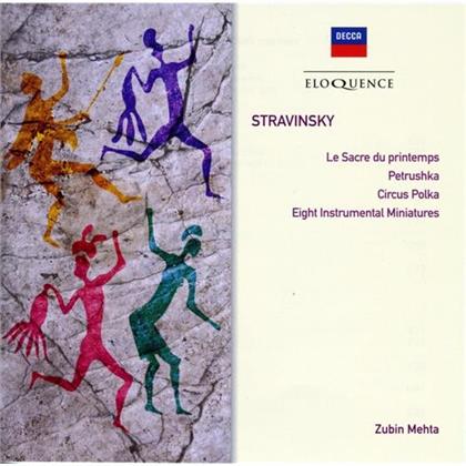 Igor Strawinsky (1882-1971), Zubin Mehta & Los Angeles Philharmonic Orchestra - Petrushka , Le Sacre Du Printemps, Eight Instrumental Miniatures, Circus Polka