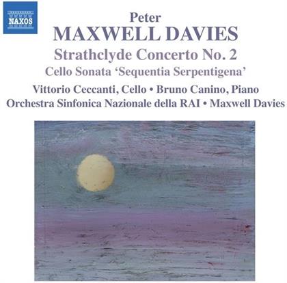 Sir Peter Maxwell Davies (*1934), Sir Peter Maxwell Davies (*1934), Vittorio Ceccanti, Bruno Canino & Orchestra Sinfonica Nazionale della RAI - Strathclyde Concerto 2, Cello Sonata Sequentia Serpentigena