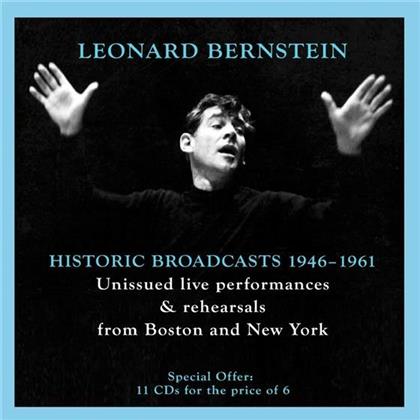 Leonard Bernstein (1918-1990) - Historical Recordings 1941-1961 - Rundfunkmitschnitte aus NY und Boston (11 CDs)