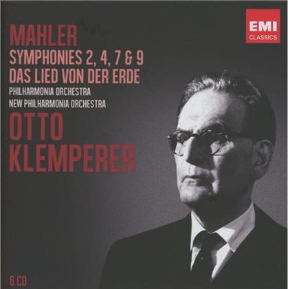 Otto Klemperer, Fritz Wunderlich, Elisabeth Schwarzkopf & Gustav Mahler (1860-1911) - Sinfonien 2, 4, 7, 9, Lied (6 CDs)