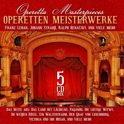 Franz Lehar (1870-1948), Ralph Benatzky & Richard Strauss (1864-1949) - Operetten Meisterwerke - Operetta Masterpieces (5 CDs)