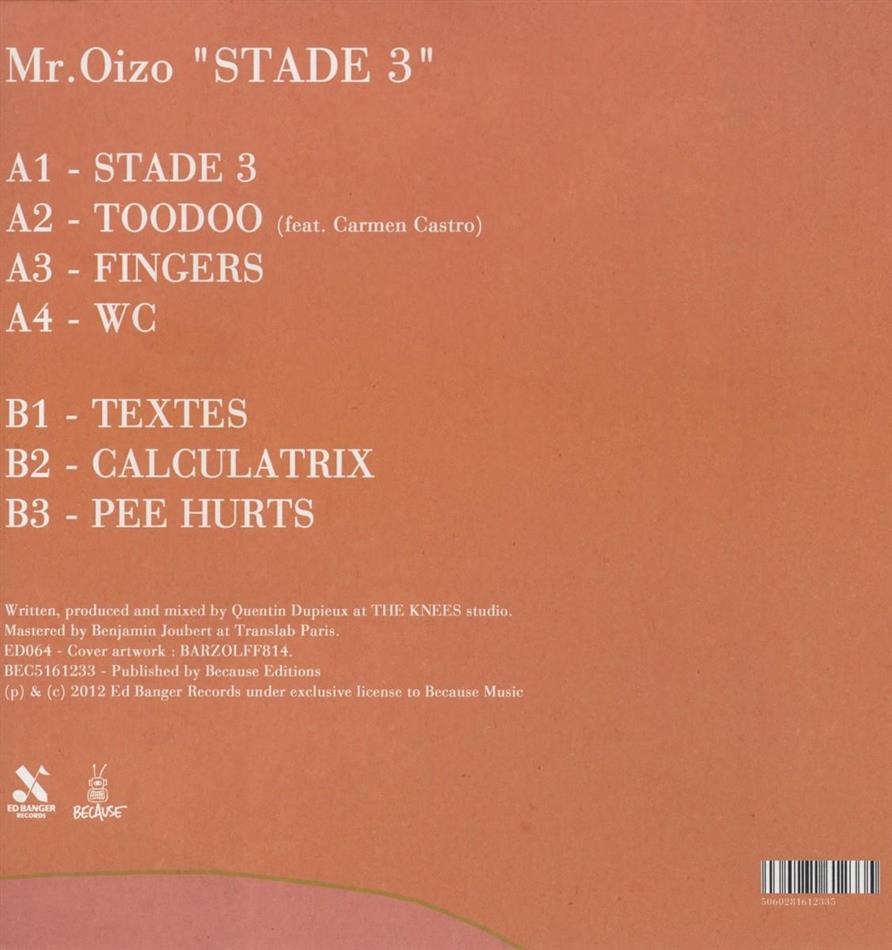 Stade 3 (LP) Von Mr. Oizo - CeDe.ch