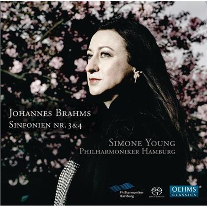Johannes Brahms (1833-1897), Simone Young & Philharmoniker Hamburg - Sinfonien Nr. 3 & 4 (SACD)