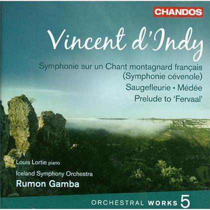 Vincent D'Indy, Rumon Gamba, Louis Lortie & Iceland Symphony Orchestra - Orchesterwerke Vol. 5 - Symphonie sur un chant montagnard francais, Saugefeurie, Médée, Prélude de "Fervaal"