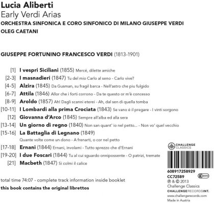 Lucia Aliberti & Giuseppe Verdi (1813-1901) - Early Verdi Arias