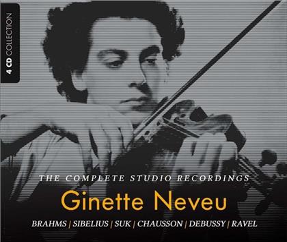Johannes Brahms (1833-1897), Jean Sibelius (1865-1957), Josef Suk (1874-1935), Ernest Chausson (1855-1899), Ginette Neveu, … - Complete Studio Recordings (4 CDs)