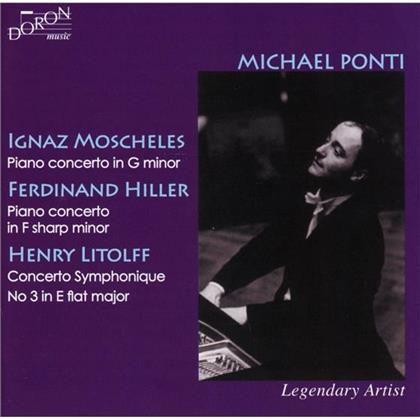 Michael Ponti, Ignaz Moscheles (1794-1870), Hiller, Litolff & Berlin Symphony Orchestra - Piano Concertos Op. 58. Op. 69. Conc.Symphonique.