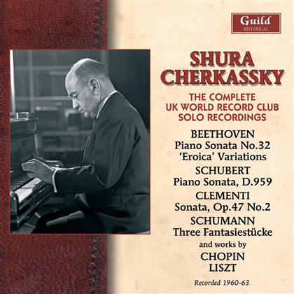 Shura Cherkassky, Ludwig van Beethoven (1770-1827), Franz Schubert (1797-1828), Muzio Clementi (1751-1832), Robert Schumann (1810-1856), … - Complete UK World Record Club Solo Recordings (2 CDs)