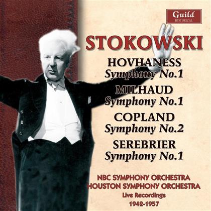Alan Hovhaness (1911-2000), Darius Milhaud (1892-1974), Aaron Copland (1900-1990), José Serebrier, Leopold Stokowski, … - Symphony 1 / Symphony 1 / Symphony 2 / Symphony 1 - Live Recordings 1942-2957