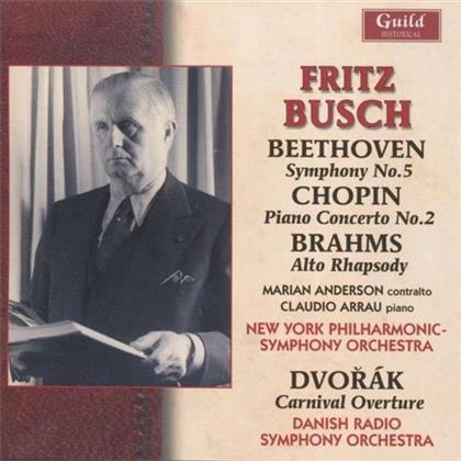Marian Anderson, Ludwig van Beethoven (1770-1827), Frédéric Chopin (1810-1849), Johannes Brahms (1833-1897), … - Symphony 5 / Piano Concerto 2 / Carnival Overture - 1950
