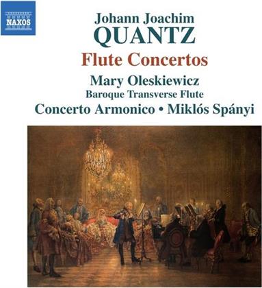 Johann Joachim Quantz (1697-1773), Miklos Spanyi, Mary Oleskiewicz & Concerto Armonico - Floetenkonzerte - Flute Concertos