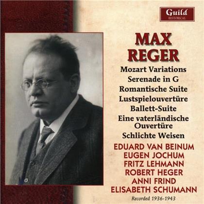 Eduard van Beinum, Eugen Jochum, Fritz Lehmann, Robert Heger, Anni Frind, … - Max Reger - Recordings 1936-1943 (2 CDs)