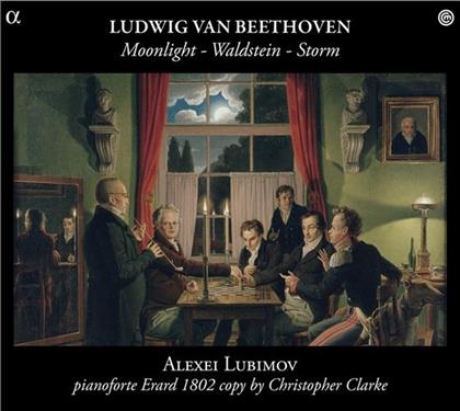 Alexei Lubimov & Ludwig van Beethoven (1770-1827) - Klaviersonaten : Moonlight Nr14 Op27, Waldstein Nr. 21 op53, Storm Nr. 17 op.31/2