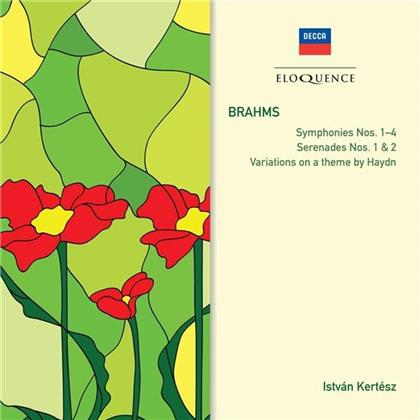 Johannes Brahms (1833-1897), Istvan Kertesz, Wiener Philharmoniker & The London Philharmonic Orchestra - Symphonies Nos. 1-4, Serenades Nos. 1 & 2 Haydn Variations - Eloquence (4 CDs)