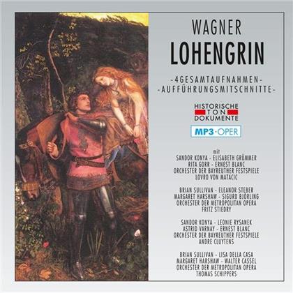Sandor Konya, Elisabeth Grümmer, Rita Gorr, Ernest Blanc, … - Lohengrin Mp3 Oper - 4 Gesamtaufnahmen - Aufführungsmitschnitte (2 CDs)