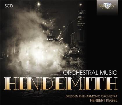 Paul Hindemith (1895-1963), Herbert Kegel & Dresden Philharmonic Orchestra - Orchestral Music - Orchesterwerke (5 CDs)
