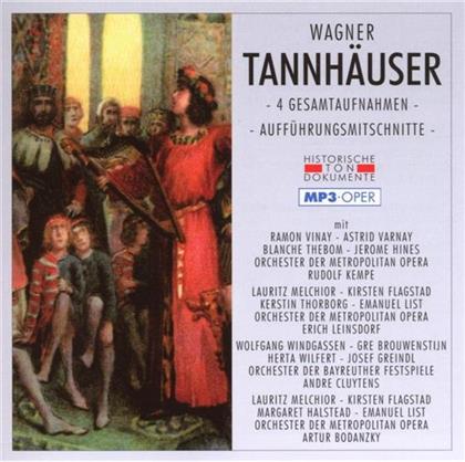 Orchester der Metropolitan Opera, Orchester der Bayreuther Festspiele, Ramon Vinay, Astrid Varnay, Blanche Thebom, … - Tannhäuser - Mp3 - 4 Gesamtaufnahmen (2 CDs)