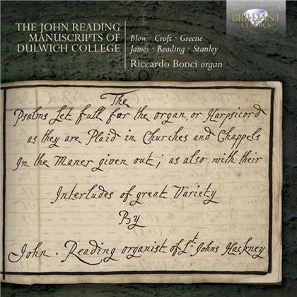 John Reading, John Blow (1649-1708), John James, Maurice Green, … - John Reading Manuscript of Dulwich College