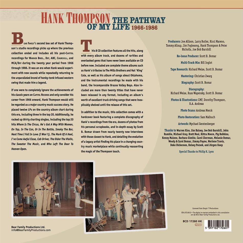 Box　Pathway　CDs)　Life　Of　(8　My　Hank　Thompson　Set　von