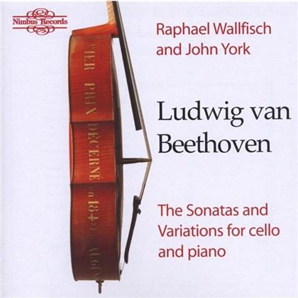 Ludwig van Beethoven (1770-1827), Raphael Wallfisch & John York - Sonate Fuer Cello & Klavier Op5/1-2 Op69 Op102/1-2 (2 CDs)