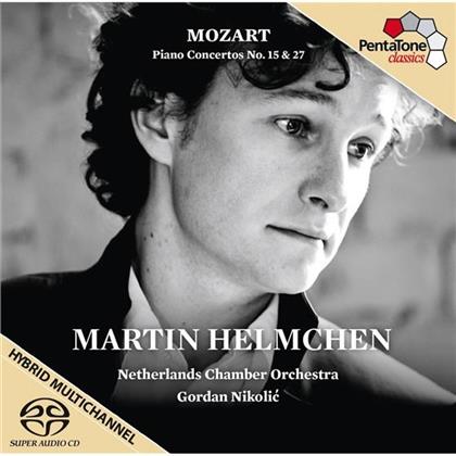 Wolfgang Amadeus Mozart (1756-1791), Martin Helmchen & Netherlands Chamber Orchestra - Klavierkonzerte Nr15, K450 & Nr27, K595 (Hybrid SACD)