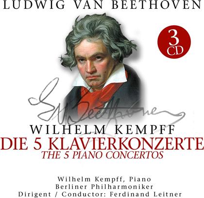 Ludwig van Beethoven (1770-1827) & Wilhelm Kempff - 5 Klavierkonzerte-5 Piano Concertos (3 CDs)