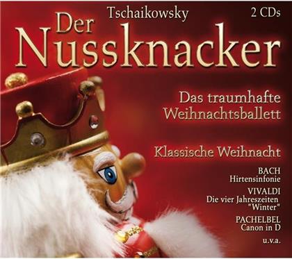 Peter Iljitsch Tschaikowsky (1840-1893), Johann Sebastian Bach (1685-1750), Antonio Vivaldi (1678-1741), Pachelbel & + - Nussknacker - Klassische Weihnanchten (2 CDs)
