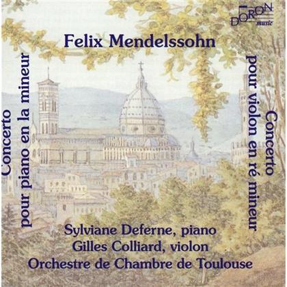 Sylviane Deferne, Felix Mendelssohn-Bartholdy (1809-1847), Gilles Colliard & Orchestre de Toulouse - Concertos Pour Piano & Violon