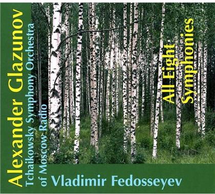 Vladimir Fedosseyev & Alexander Konstantinowitsch Glasunow (1865-1936) - 8 Sinfonien (Complete Sinfonien) (4 CDs)