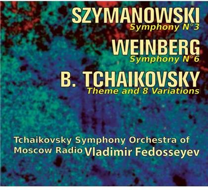 Karol Szymanowski (1882-1937), Weinberg, Boris Tschaikowsky, Vladimir Fedosseyev & Tchaikovsky Symphony Orchestra of Moscow Radio - Sinfonie Nr3 , Sinfonie N. 6 , Thema + 8 Variation