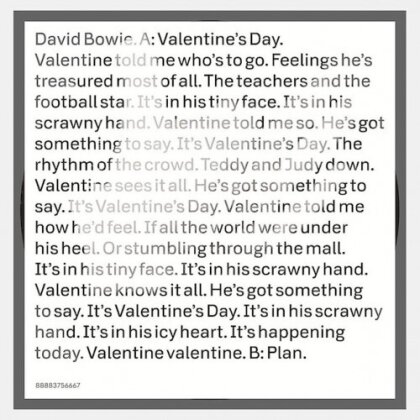 David Bowie - Valentine's Day (12" Maxi)