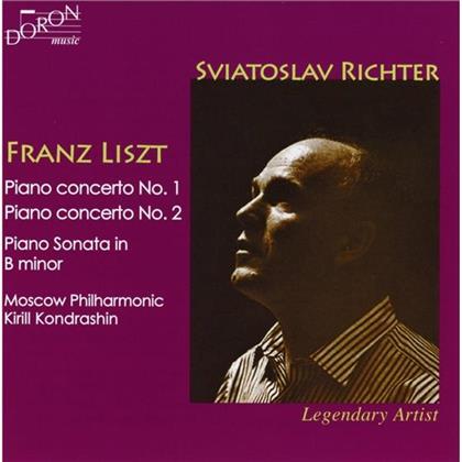 Franz Liszt (1811-1886), Kirill Kondraschin, Sviatoslav Richter, Moscow Philharmonic Orchestra & Kirill Kondraschin - Piano Conc. 1 + 2. Piano Sonata B Minor.