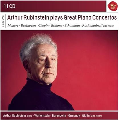 Arthur Rubinstein, Robert Schumann (1810-1856), Frédéric Chopin (1810-1849), Peter Iljitsch Tschaikowsky (1840-1893), … - Arthur Rubinstein Plays Great Piano Concertos (11 CDs)