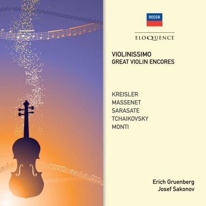 Kreisler, Jules Massenet (1842-1912), Pablo de Sarasate (1844-1908), Peter Iljitsch Tschaikowsky (1840-1893), … - Violinissimo Great Violin Encores (2 CDs)