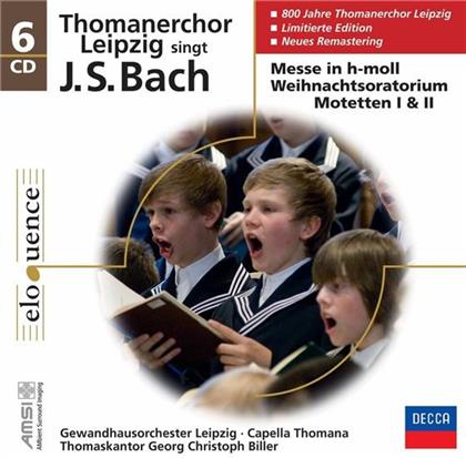 Thomanerchor Leipzig, Johann Sebastian Bach (1685-1750) & Biller Georg Christoph - Thomanerchor Leipzig Singt J.S.Bach - Messe in h-moll, Weihnachtsoratorium, Motetten I & II (6 CDs)