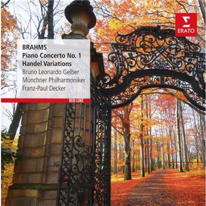 Johannes Brahms (1833-1897), Franz-Paul Decker & Bruno Leonardo Gelber - Klavierkonzert Nr.1 & Händel Variations